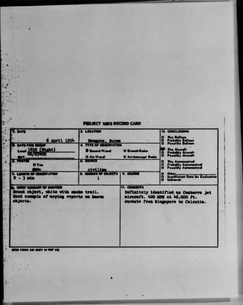 First page of 1954.04 - 6781081 - Rangoon, Burma