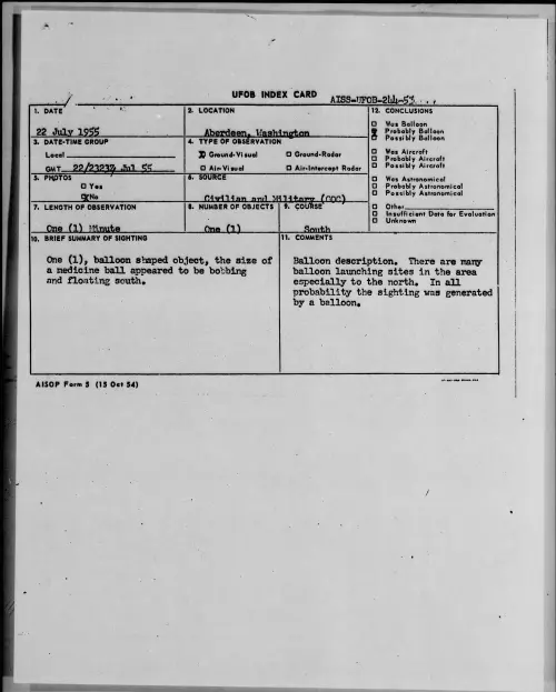 First page of 1955.07 - 6970360 - Aberdeen, Washington