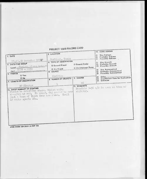 First page of 1954.12 - 6964000 - Burlison, Texas