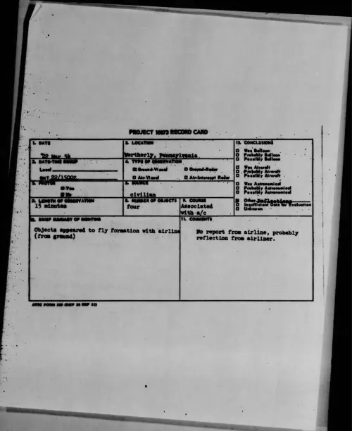First page of 1954.03 - 6780961 - Wertherly, Pennsylvania