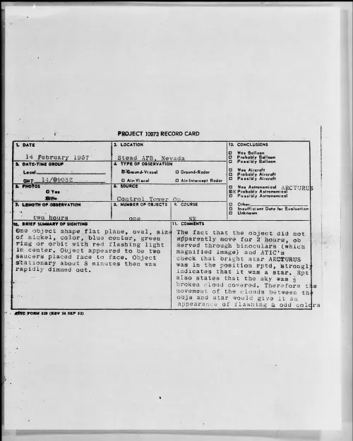 First page of 1957.02 - 6786805 - Stead AFB, Nevada