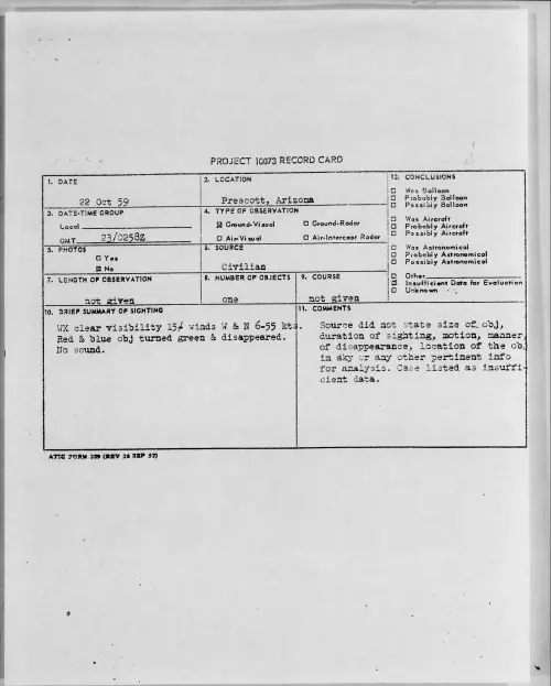 First page of 1959.10 - 6963390 - Prescott, Arizona