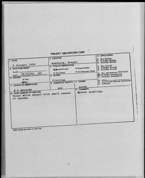 First page of 1956.01 - 7340245 - Roseburg, Oregon