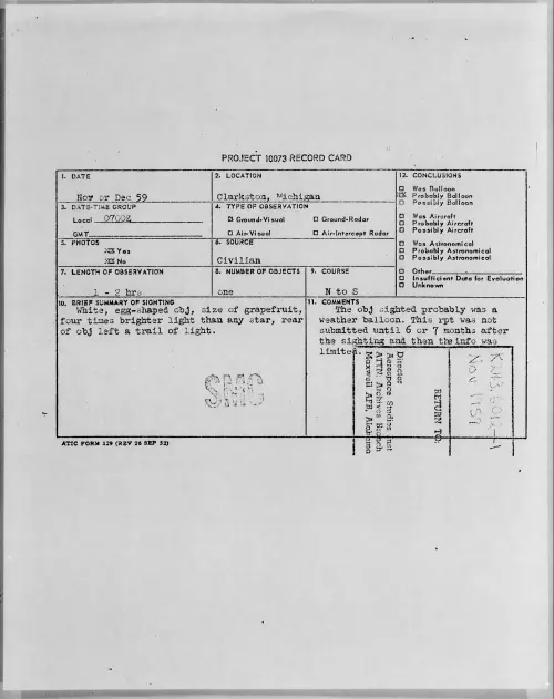 First page of 1959.11 - 6964090 - Clarkston, Michigan
