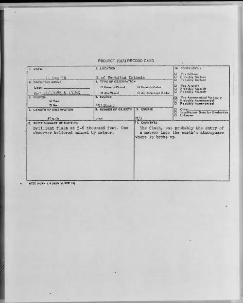 First page of 1959.12 - 6967032 - E Of Hawaiian Islands