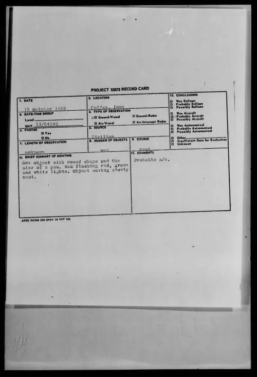 First page of 1956.10 - 7072030 - Colfax, Iowa