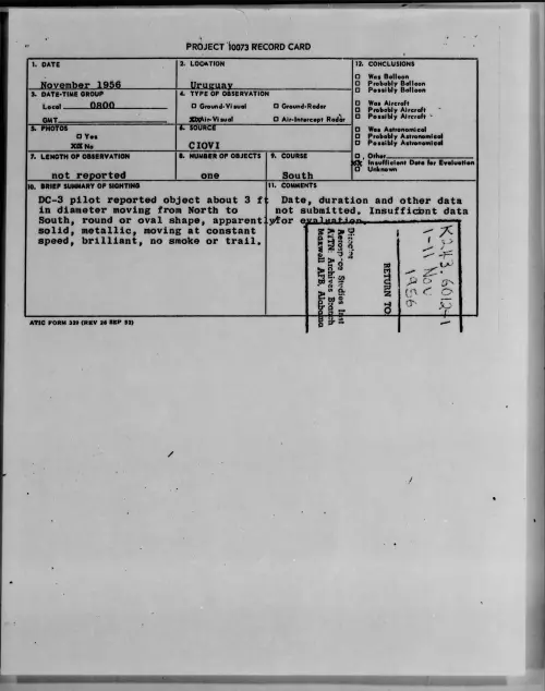 First page of 1956.11 - 7072939 - Uruguay