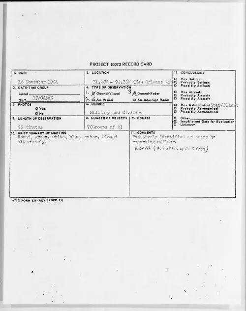 First page of 1954.11 - 6959926 - 31.20N-92.33W (New Orleans Area)