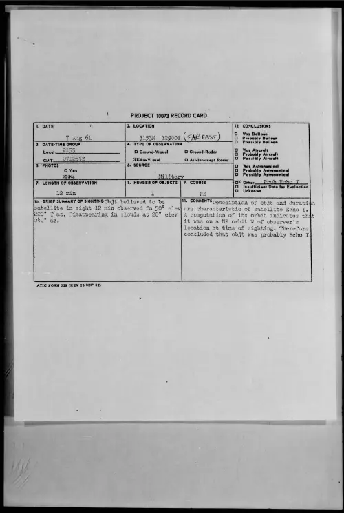 First page of 1961.08 - 8298505 - 3153N 12900E (FAR EAST)
