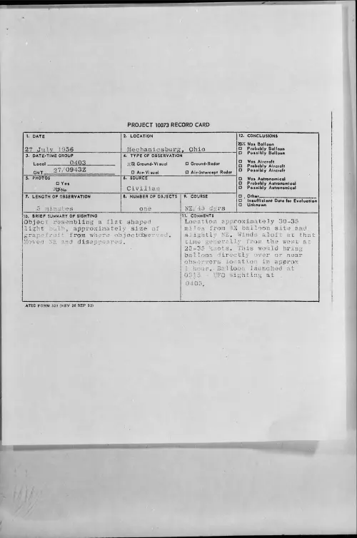First page of 1956.07 - 6787457 - Mechanicsburg, Ohio
