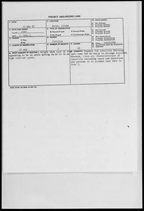 First page of 1961.05 - 8682679 - Jueau, Alaska