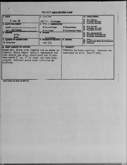 First page of 1954.01 - 6779480 - OSCODA, Michigan