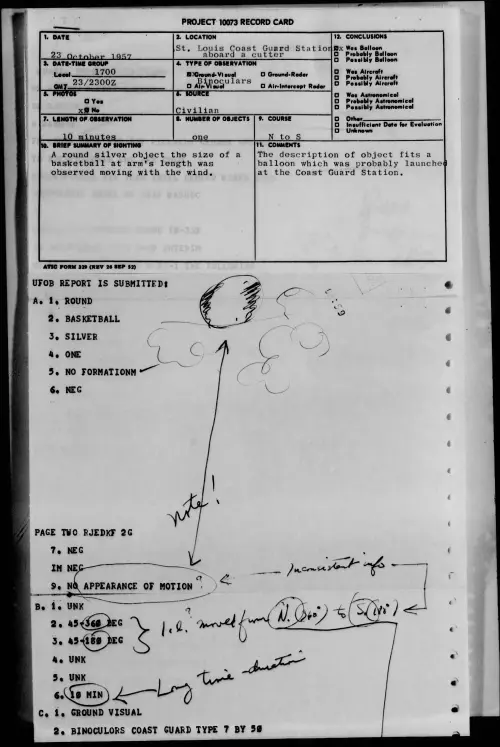 First page of 1957.10 - 6973192 - St. Louis Coast Guard Station aboard a cutter