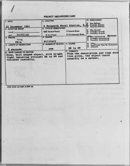 First page of 1957.12 - 6970558 - S Weymouth Naval Station, N.J