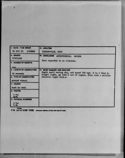 First page of 1953.10 - 6982142 - LOGANSVILLE, OHIO