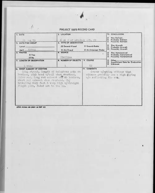 First page of 1959.08 - 8408647 - 6 Mi W Of Mitchel AFB, NY
