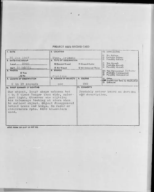 First page of 1957.05 - 6790187 - Yuma, Arizona