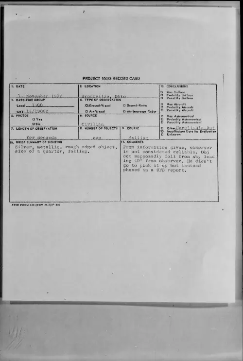 First page of 1957.11 - 6783070 - Brookville, Ohio