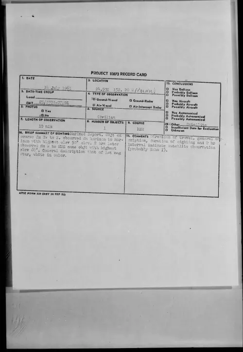 First page of 1961.07 - 8294283 - 24.50N 152. 20 W (PACIFIC)