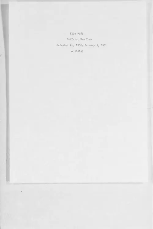 First page of 1960.12 - 6976620 - Buffalo, New York (#7181)