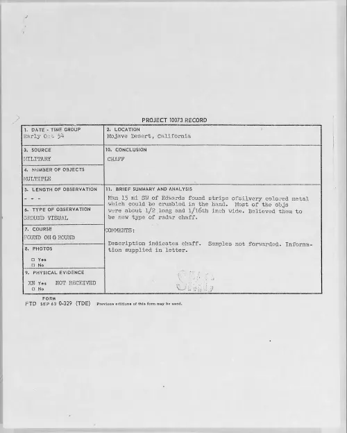 First page of 1954.10 - 8727179 - Mojave Desert, California