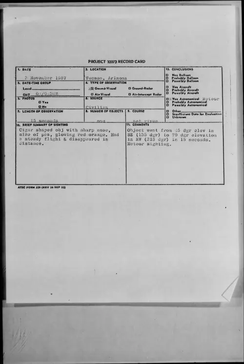 First page of 1957.11 - 7229131 - Tucson, Arizona