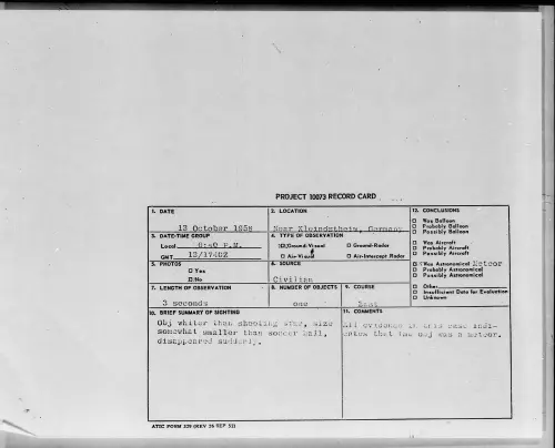 First page of 1958.10 - 7200207 - Near Kleinostheim, Germany