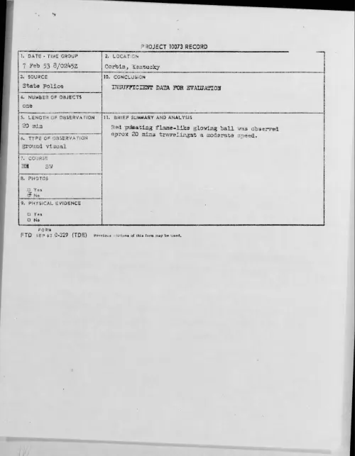 First page of 1953.02 - 9551292 - Corbin, Kentucky