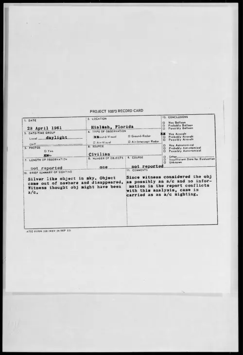 First page of 1961.04 - 8677672 - Hialiah, Florida