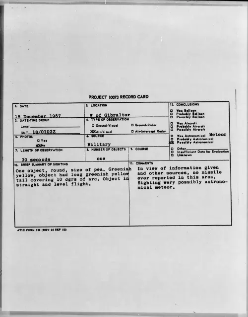 First page of 1957.12 - 6970849 - W of Gibralter