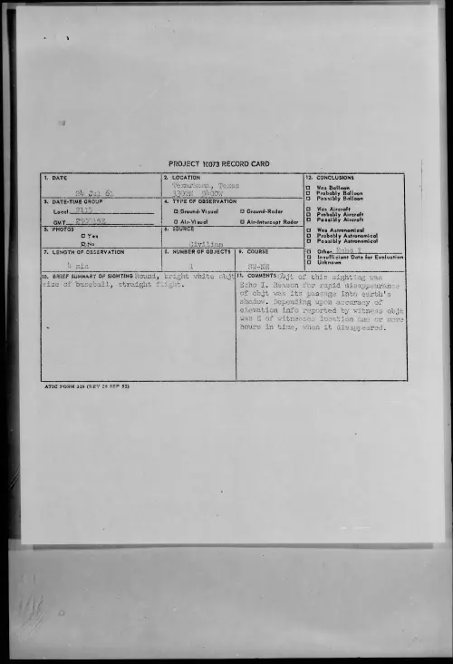 First page of 1961.07 - 8294243 - Texarkana, Texas 3302N 9400W