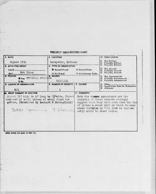 First page of 1954.08 - 8715400 - Lafayette, Indiana