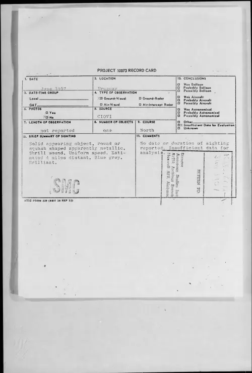 First page of 1957.06 - 6958443 - Uruguay