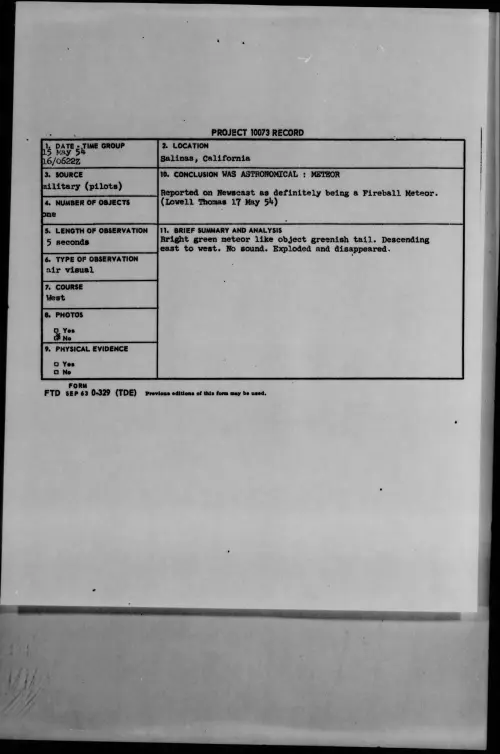 First page of 1954.05 - 6781623 - Salinas, California