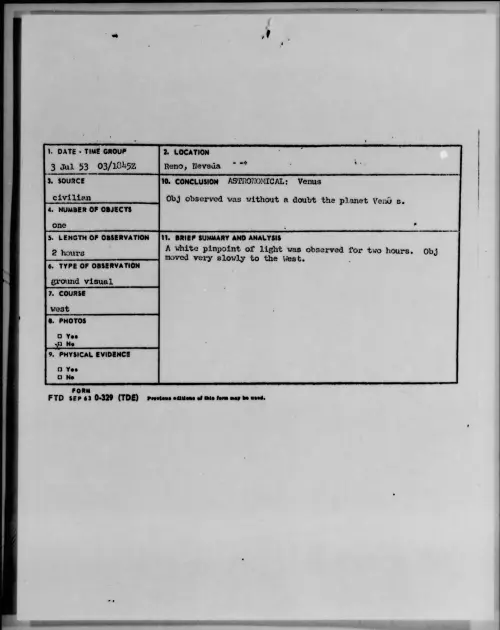 First page of 1953.07 - 6977887 - Reno, Nevada