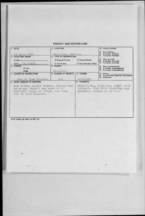 First page of 1957.07 - 6962683 - Hamilton, Montana