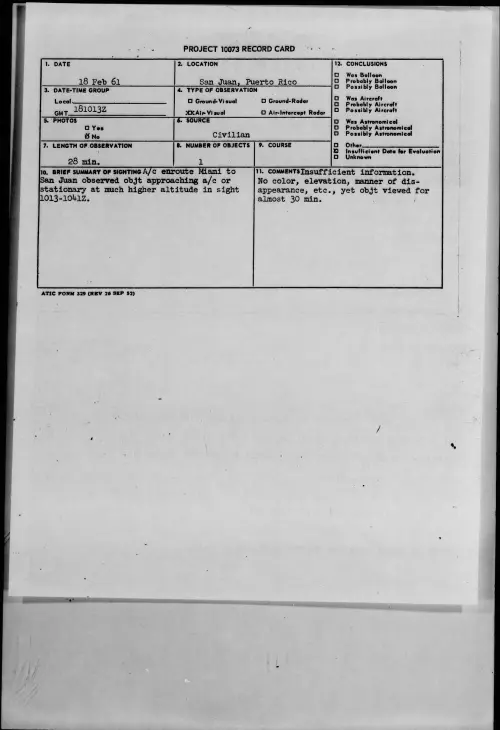 First page of 1961.02 - 8637640 - San Juan, Puerto Rico