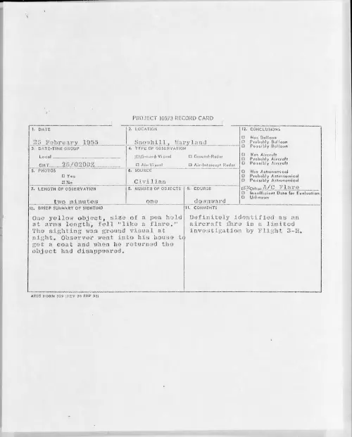 First page of 1955.02 - 6969889 - Snowhill, Maryland