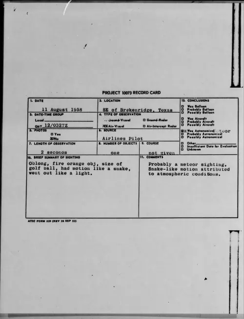 First page of 1958.08 - 8862320 - SE of Brekenridge, Texas