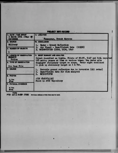 First page of 1954.03 - 6780601 - Nouasseur, French Morocco