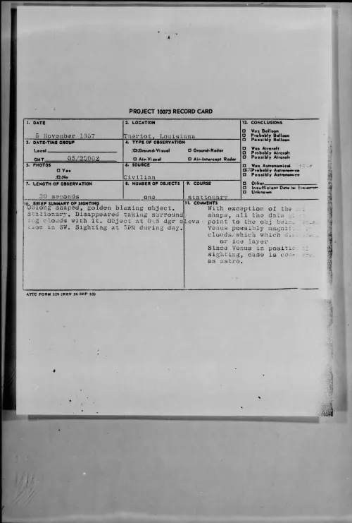 First page of 1957.11 - 7230609 - Theriot, Louisiana