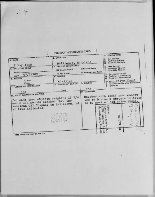 First page of 1955.05 - 6961634 - Baltimore, Maryland