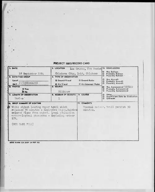 First page of 1954.09 - 8726766 - Las Cruces, New Mexico Oklahoma City, Enid, Oklahoma