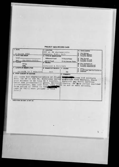 First page of 1957.03 - 6787145 - 350 mi NE Jacksonville Georgia, N.C., S.C