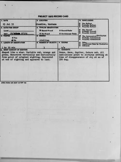 First page of 1955.07 - 6970565 - Glendive, Montana