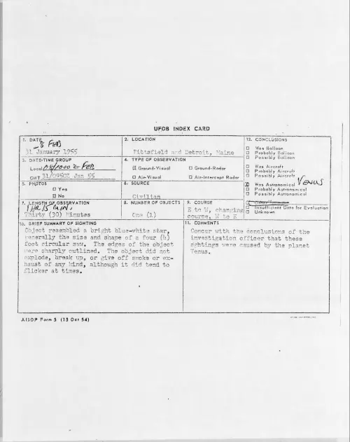 First page of 1955.01 - 6967042 - Pittsfield and Detroit, Maine