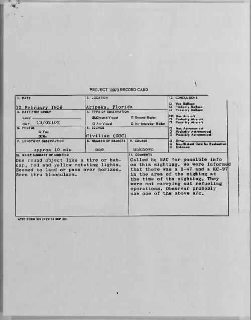 First page of 1956.02 - 7340515 - Aripeka, Florida