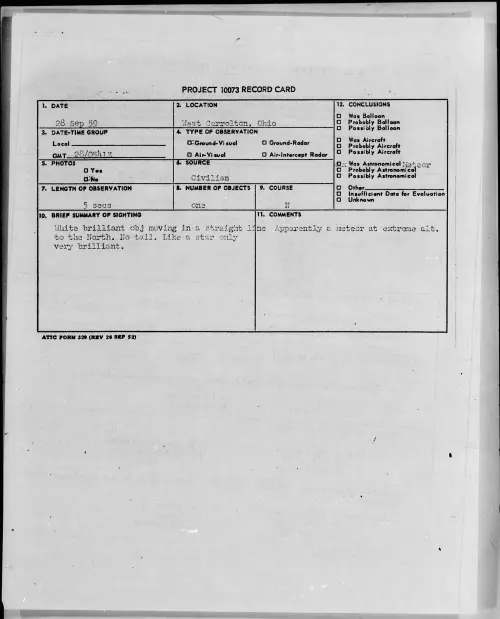 First page of 1959.09 - 6958142 - West Carrolton, Ohio
