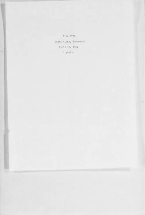 First page of 1961.04 - 6976819 - Eagle River, Wisconsin (#7372)