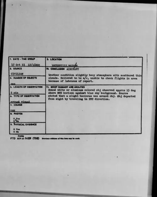 First page of 1953.10 - 6981222 - WATERVILLE, MAINTE